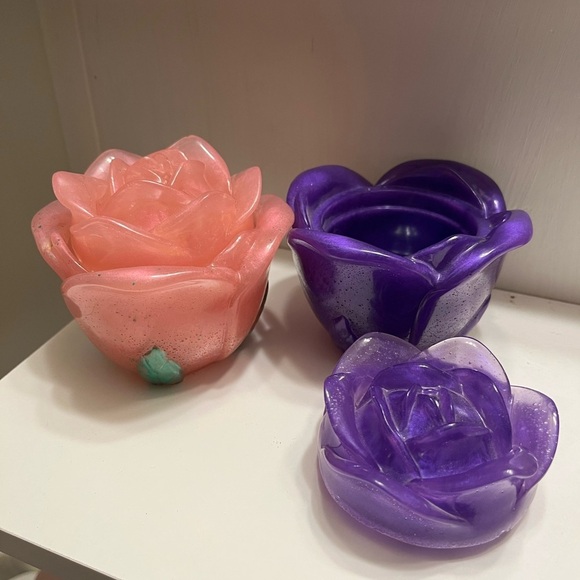 Other - Pick (1) Handmade Rose-Shaped Jars